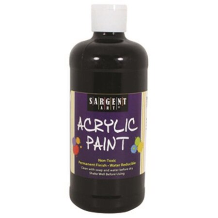 Sargent Art 16Oz Acrylic Paint - Black SAR242485